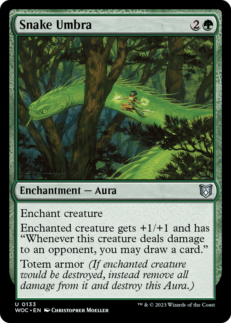 Snake Umbra (WOC-133) - Wilds of Eldraine Commander - Magic The Gathering