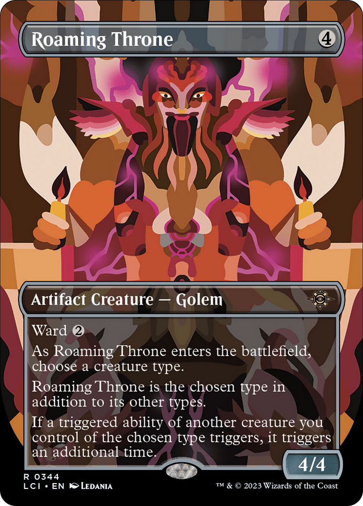 Roaming Throne (Borderless) (LCI-344) - The Lost Caverns of Ixalan - Magic The Gathering