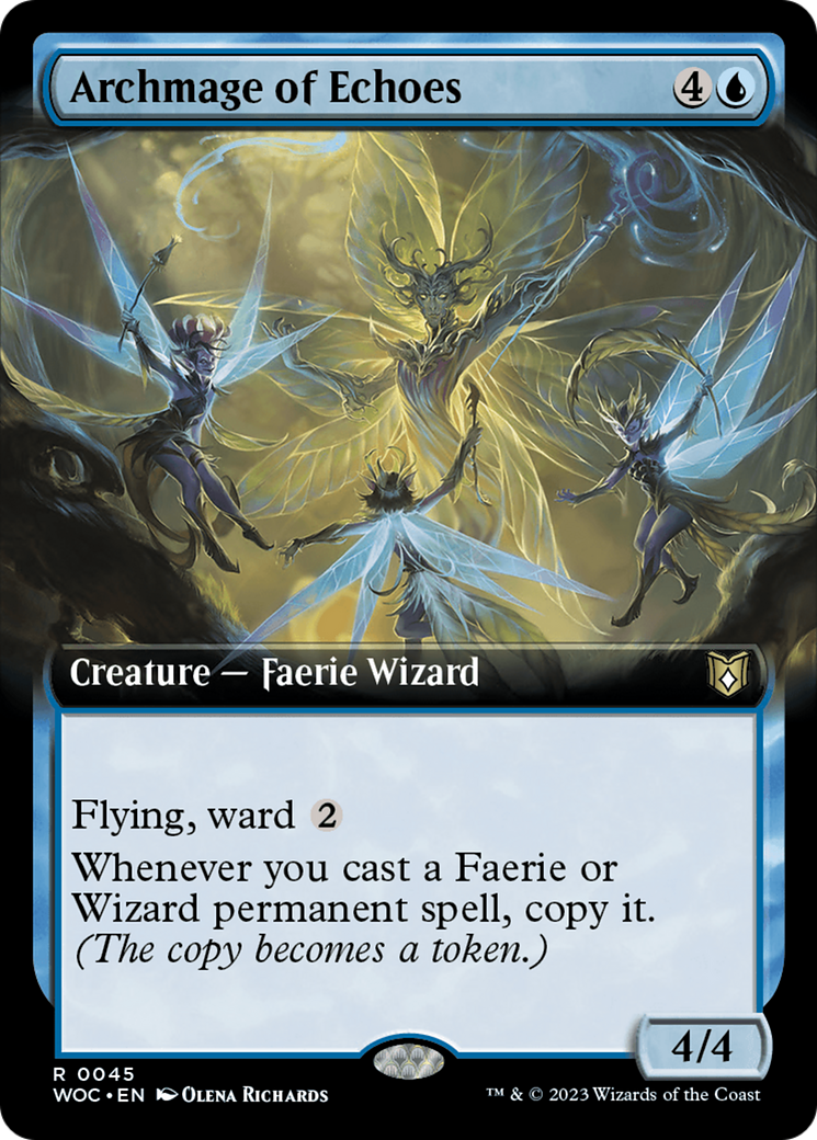 Archmage of Echoes (Extended Art) (WOC-045) - Wilds of Eldraine Commander: (Extended Art) - Magic The Gathering