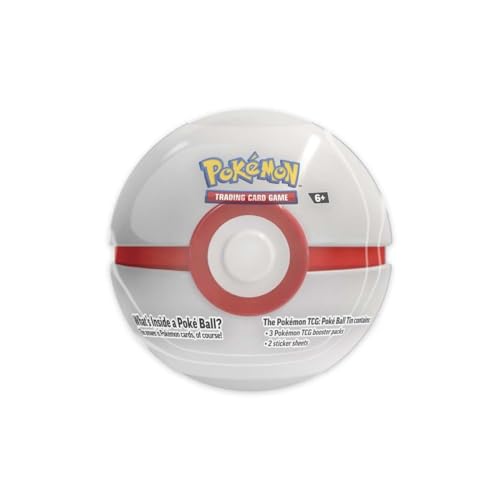 Pokémon TCG: Poké Ball Tin 3-Pack Bundle 2024- Poké Ball, Premier Ball, Moon Ball. Amazon Exclusive ( Includes 9 Scarlet & Violet Booster Packs + Stickers)