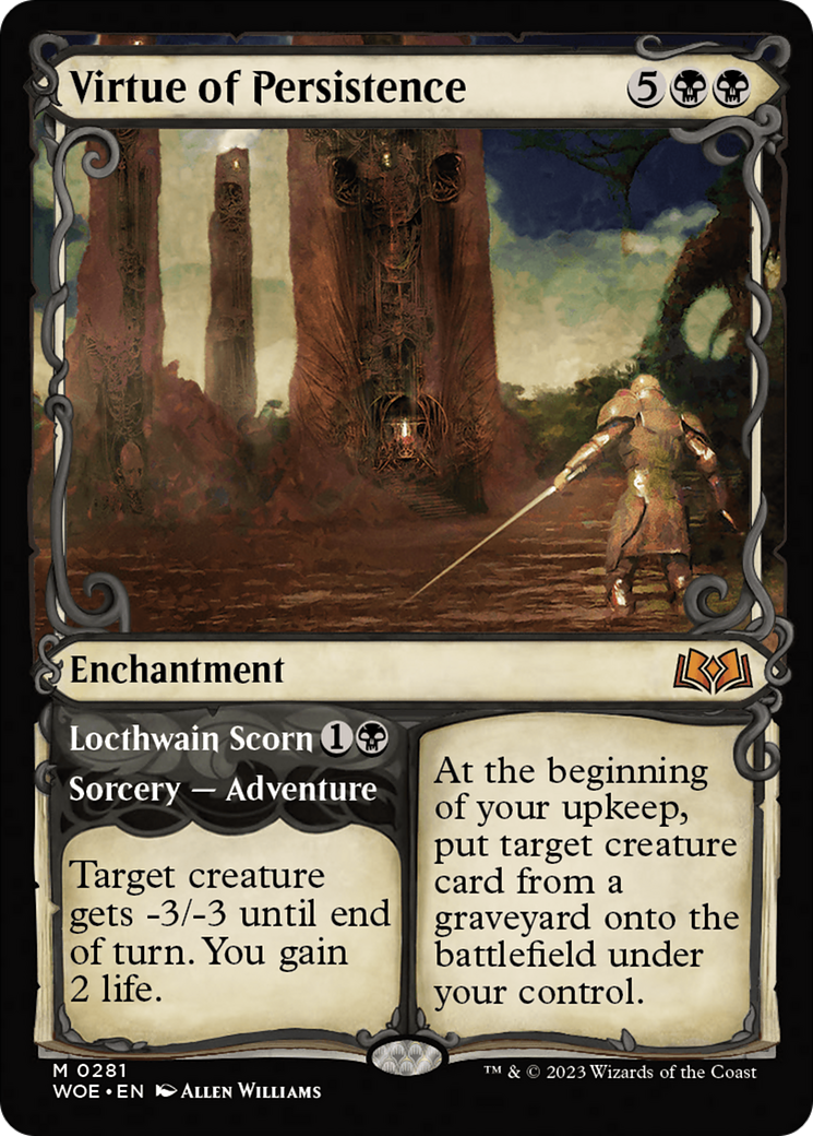 FOIL Virtue of Persistence (Showcase) (WOE-281) - Wilds of Eldraine - Magic The Gathering