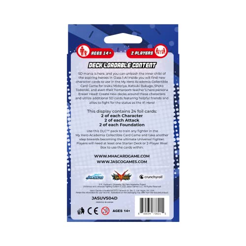 Jasco Games My Hero Academia Collectible Card Game Deck-Loadable Content Series 4 League of Villains | Trading Card Game for Adults & Teens | Ages 14+ | 2 Players | Avg. Playtime 20-30 Mins | Made