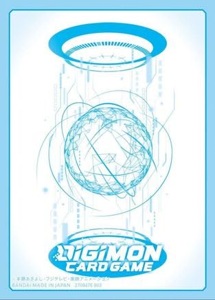 BANDAI Digimon Card Game Official Sleeves - Digimon Blue Card Back Sleeves 2024 (60-Pack)