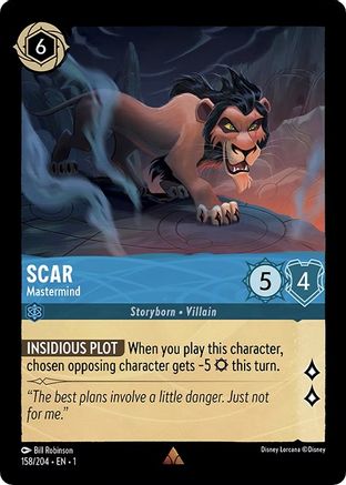 Scar - Mastermind (158/204) - The First Chapter Cold Foil - Lorcana