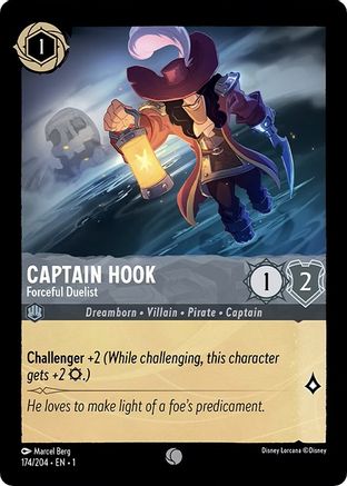 Captain Hook - Forceful Duelist (174/204) - The First Chapter Cold Foil - Lorcana
