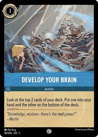 Develop Your Brain (161/204) - The First Chapter Cold Foil - Lorcana
