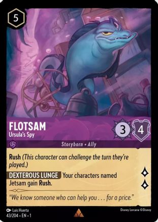 Flotsam - Ursula's Spy (43/204) - The First Chapter Cold Foil - Lorcana