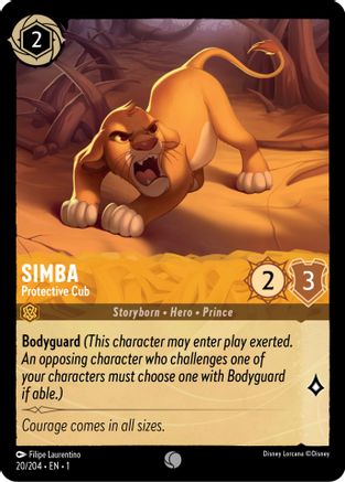 Simba - Protective Cub (20/204) - The First Chapter Cold Foil - Lorcana