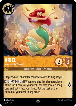 Ariel - Spectacular Singer (2/204) - The First Chapter Cold Foil - Lorcana