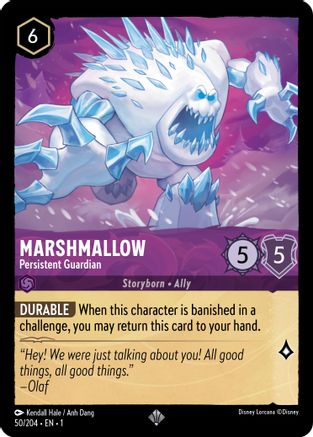 Marshmallow - Persistent Guardian (50/204) - The First Chapter Cold Foil - Lorcana