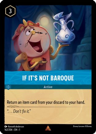 If It's Not Baroque (162/204) - The First Chapter Cold Foil - Lorcana