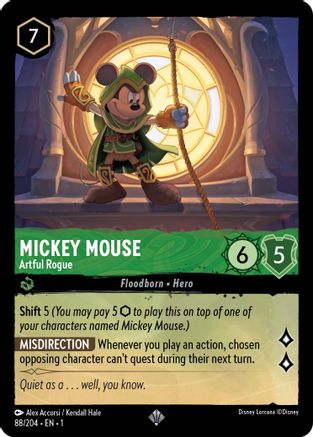Mickey Mouse - Artful Rogue (88/204) - The First Chapter Cold Foil - Lorcana