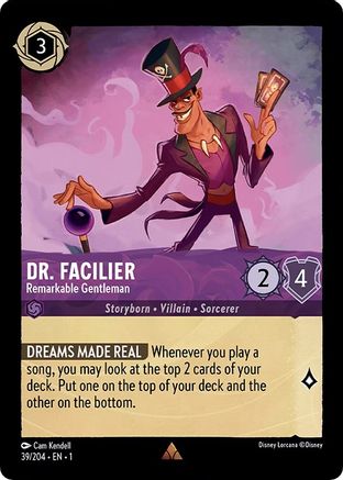 Dr. Facilier - Remarkable Gentleman (39/204) - The First Chapter Cold Foil - Lorcana