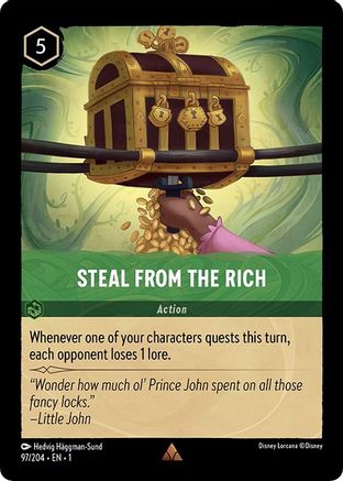 Steal From The Rich (97/204) - The First Chapter Cold Foil - Lorcana