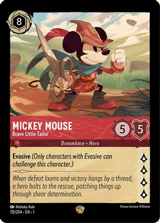 Mickey Mouse - Brave Little Tailor (115/204) - The First Chapter Cold Foil - Lorcana