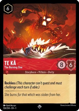 Te Ka - The Burning One (126/204) - The First Chapter Cold Foil - Lorcana