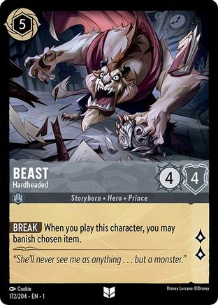 Beast - Hardheaded (172/204) - The First Chapter Cold Foil - Lorcana