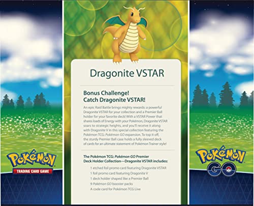 Pokemon TCG: Pokemon GO Premier Deck Holder Collection Dragonite VSTAR …
