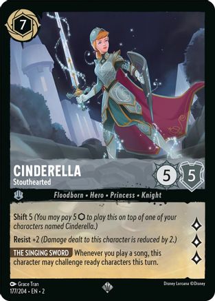 Cinderella - Stouthearted (177/204) - Rise of the Floodborn - Lorcana