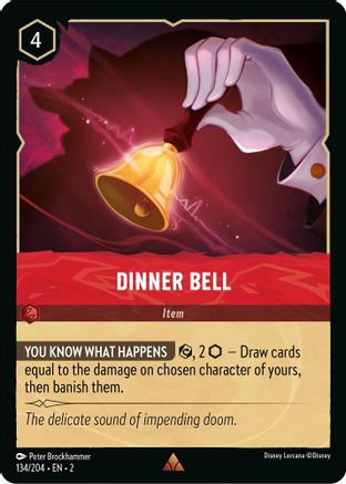 Dinner Bell (134/204) - Rise of the Floodborn Cold Foil - Lorcana