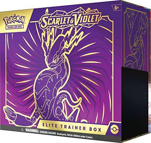 Pokémon TCG: Scarlet and Violet Elite Trainer Box - Miraidon Purple (1 Full Art Promo Card, 9 Boosters and Premium Accessories)
