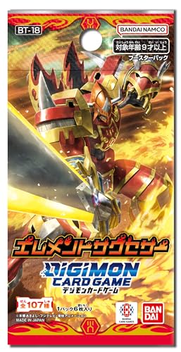 BANDAI Digimon Card Game Booster Pack, Element Successor BT-18 (Box) 24 Pack