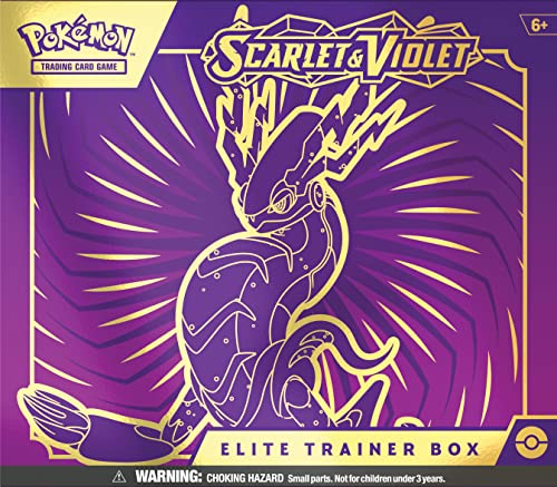 Pokémon TCG: Scarlet and Violet Elite Trainer Box - Miraidon Purple (1 Full Art Promo Card, 9 Boosters and Premium Accessories)