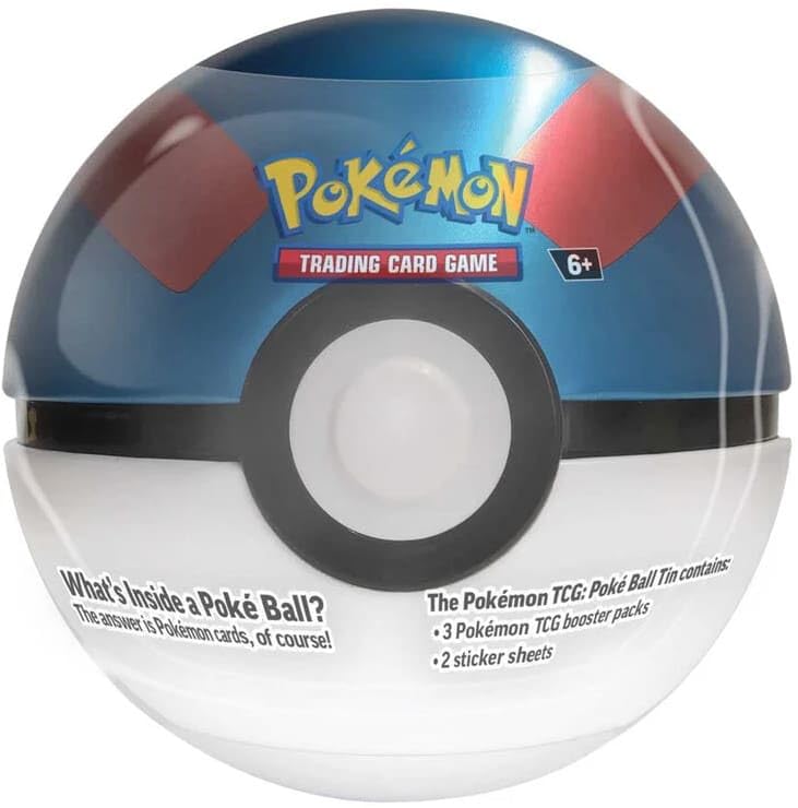 Pokémon PKM Pokeball Tin Autumn 2025 DE, 3 Booster Packs + 2 Sticker Sheets