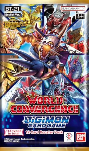 Bandai | Digimon: World Convergence (BT21) Booster Display | Trading Card Game | Ages 6+ | 2 Players | 15+ Minutes Playing Time