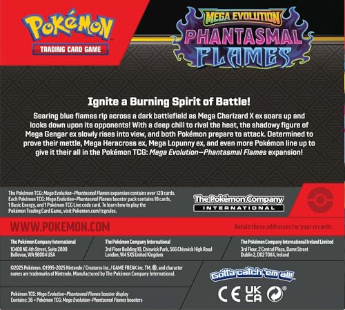 Pokemon TCG: Mega Evolutions Phantasmal Flames Booster Display Box