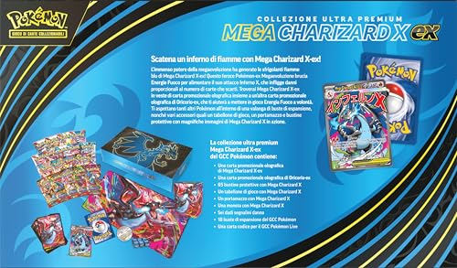 Pokémon: GCC Pokémon Ultra Premium Mega Charizard X-ex Collection (Two Holographic Promo Cards, 18 Expansion Packs & Premium Accessories)