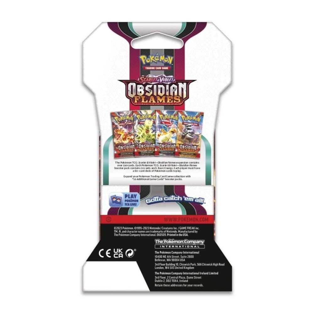 Pokemon Scarlet & Violet 3 Obsidian Flames Sleeved Booster 8 Packs