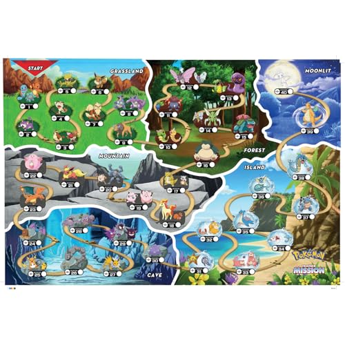 Pokemon Trainer Mission - Electronic Detector Will Guide You On 40 Missions, Voice & Light Instructions, Collect 65 Pokemon, Trainer Map, Kids 5+ Brown Box Packaging