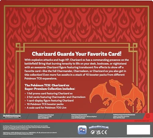 Pokémon TCG: Charizard ex Super-Premium Collection (3 Foil Promo Cards, 1 Card-Display Figure & 10 Booster Packs)