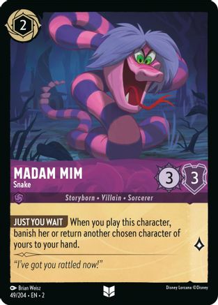 Madam Mim - Snake (49/204) - Rise of the Floodborn Cold Foil - Lorcana