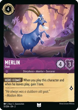 Merlin - Goat (51/204) - Rise of the Floodborn Cold Foil - Lorcana