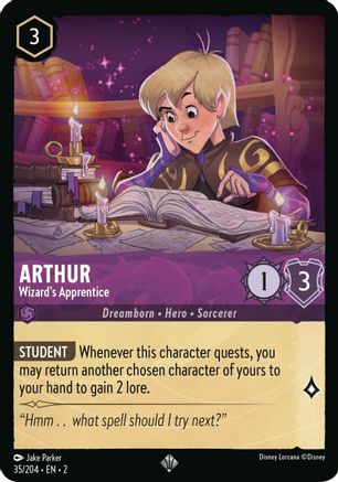 Arthur - Wizard's Apprentice (35/204) - Rise of the Floodborn - Lorcana