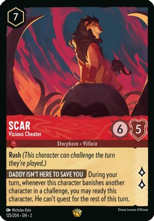 Scar - Vicious Cheater (125/204) - Rise of the Floodborn - Lorcana