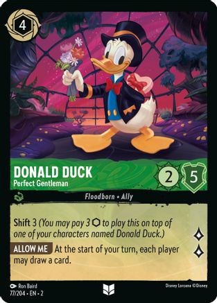 Donald Duck - Perfect Gentleman (77/204) - Rise of the Floodborn Cold Foil - Lorcana
