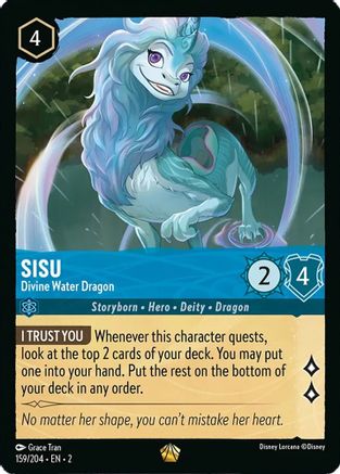 Sisu - Divine Water Dragon (159/204) - Rise of the Floodborn Cold Foil - Lorcana