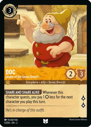 Doc - Leader of the Seven Dwarfs (5/204) - Rise of the Floodborn Cold Foil - Lorcana