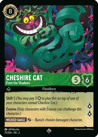 Cheshire Cat - From the Shadows (75/204) - Rise of the Floodborn - Lorcana
