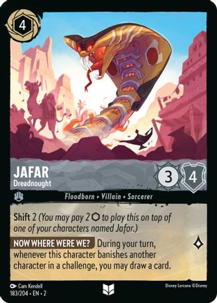 Jafar - Dreadnought (183/204) - Rise of the Floodborn Cold Foil - Lorcana