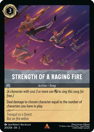 Strength of a Raging Fire (201/204) - Rise of the Floodborn - Lorcana