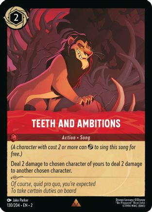 Teeth and Ambitions (130/204) - Rise of the Floodborn - Lorcana
