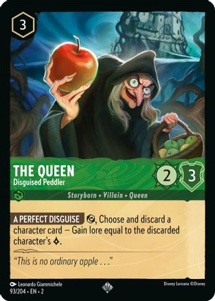 The Queen - Disguised Peddler (93/204) - Rise of the Floodborn Cold Foil - Lorcana