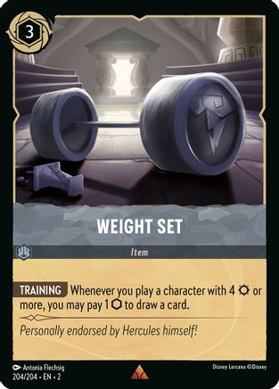 Weight Set (204/204) - Rise of the Floodborn Cold Foil - Lorcana