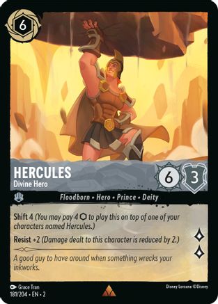 Hercules - Divine Hero (181/204) - Rise of the Floodborn Cold Foil - Lorcana