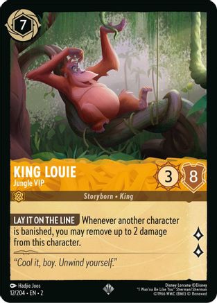 King Louie - Jungle VIP (12/204) - Rise of the Floodborn Cold Foil - Lorcana