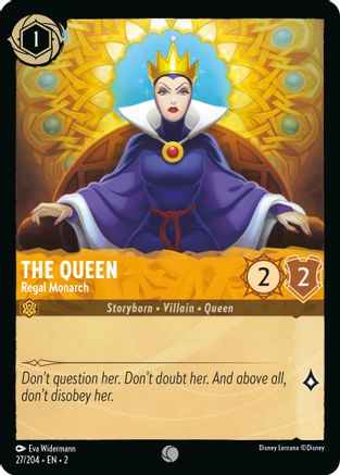The Queen - Regal Monarch (27/204) - Rise of the Floodborn Cold Foil - Lorcana